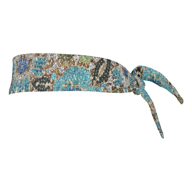 flor azul turquesa plateada de moda femenina (Girar 90)