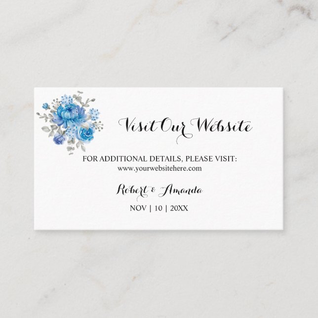 Flor azul Visita nuestra tarjeta de inserción de B (Anverso)