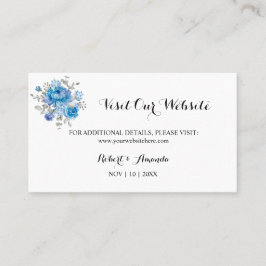 Flor azul Visita nuestra tarjeta de inserción de B