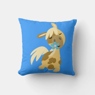 Flor azul y almohada de Personalizado suave