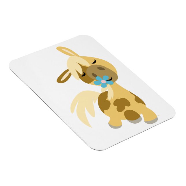 Flor azul y Personalizado suave imán flexible (Lado Derecho)