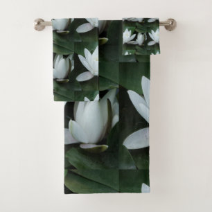 Flor blanca de loto, foto botánica.
