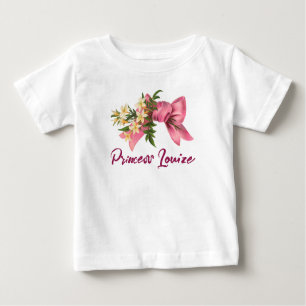 flor blanca ramo camiseta de bebé