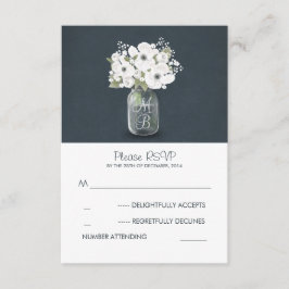 flor blanca tarro de masas boda rústica tarjetas R
