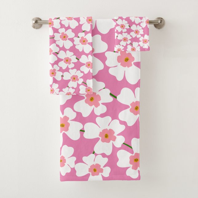 Flor blanca y rosa (In situ)