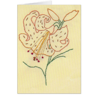 Flor bordada del lirio tigrado