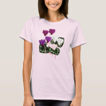 Flor ciclamínica camiseta botánica vintage del sig