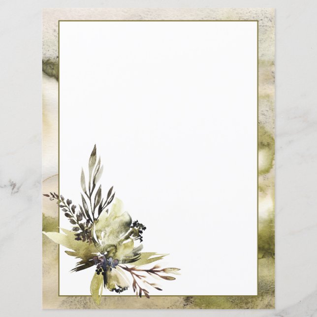 Flor contemporánea en la hoja de cuaderno de agua (Anverso)