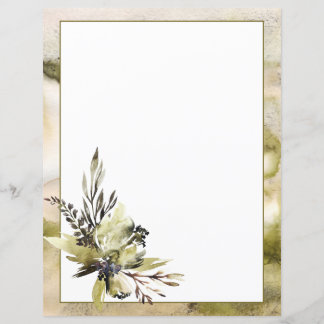 Flor contemporánea en la hoja de cuaderno de agua