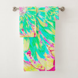 Flor Dahlia decorativa amarillo y magenta