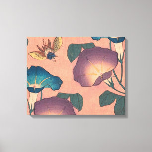 Flor de abeja rosa Arte Clásico Hokusai