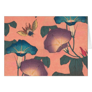 Flor de abeja rosa Clásica Hokusai Art