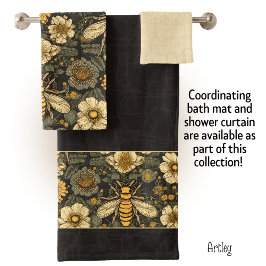 Flor de abejas y flores rusticas oscuras