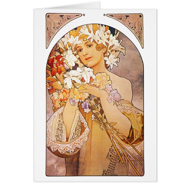 Flor de Alphonse Mucha (Frente)