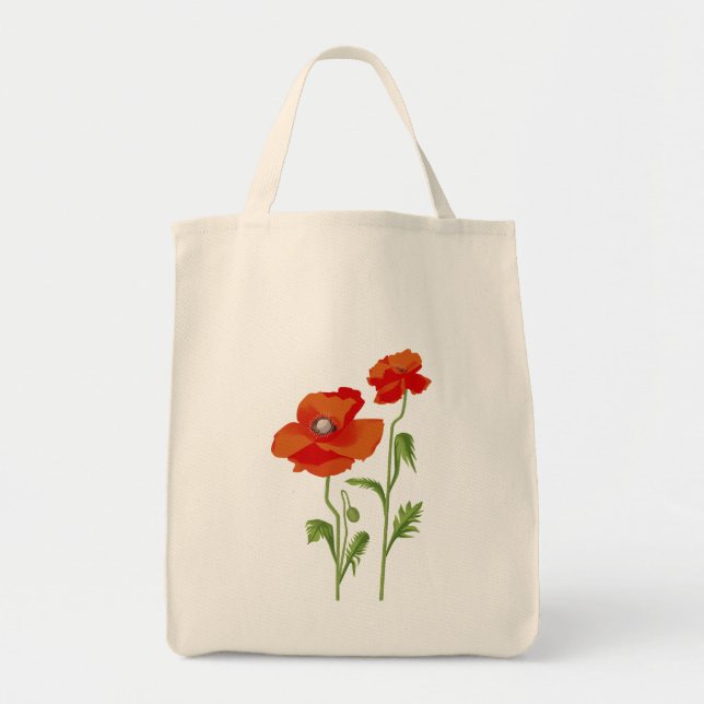 "flor de amapola" ucraniana bolsa de tocador de co (Frente)