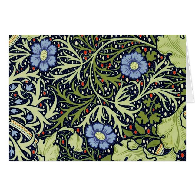 Flor de antigüedades de William Morris Seaweed (Anverso (Horizontal))