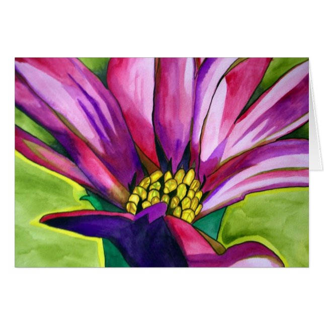 Flor de arte acuático morado de Daisy Africano (Anverso (Horizontal))