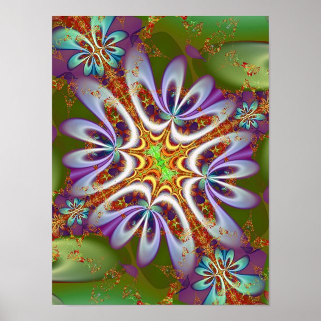 Flor de Arte Fractal (Frente)