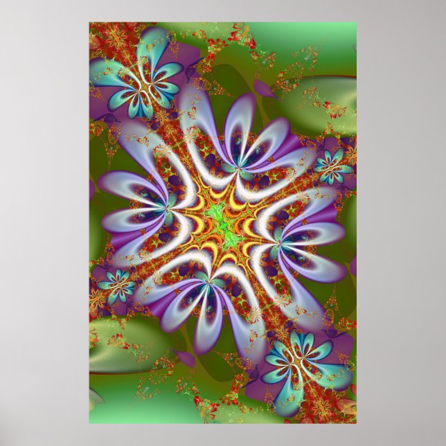 Flor de arte fractal (Frente)