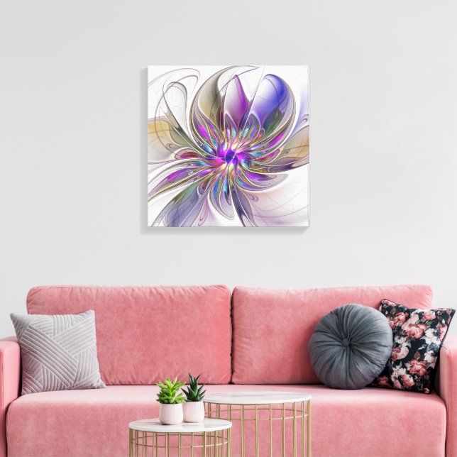 Flor de arte fractal enérgica y colorida (Insitu (Sala de estar))