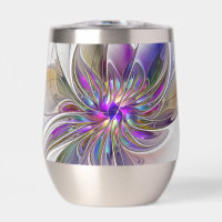 Flor de arte fractal enérgica y colorida