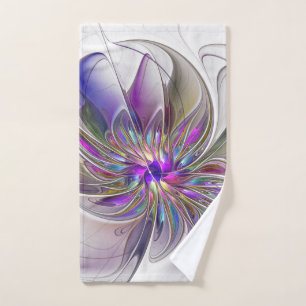 Flor de arte fractal enérgica y colorida
