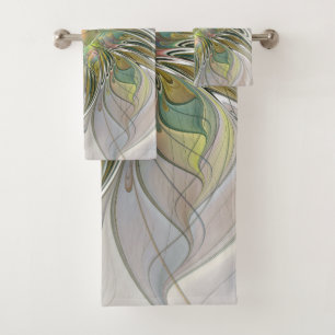 Flor De Arte Fractal Moderno Con Oro