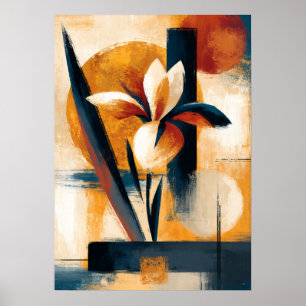 Flor de Ayame Solar Japonesa Arte Geométrico Iris