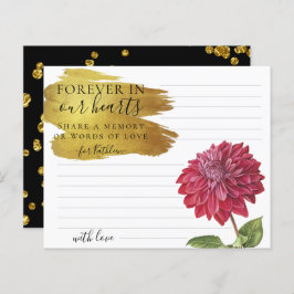 Flor de Borgoña comparte una tarjeta de funerales