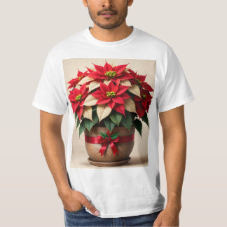 Flor de camiseta navideña