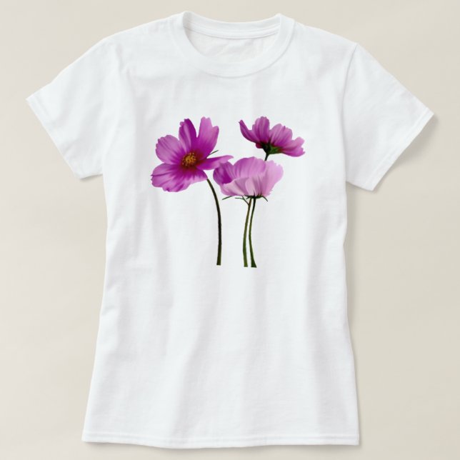 Flor de camisetas de las mujeres (Diseño del anverso)