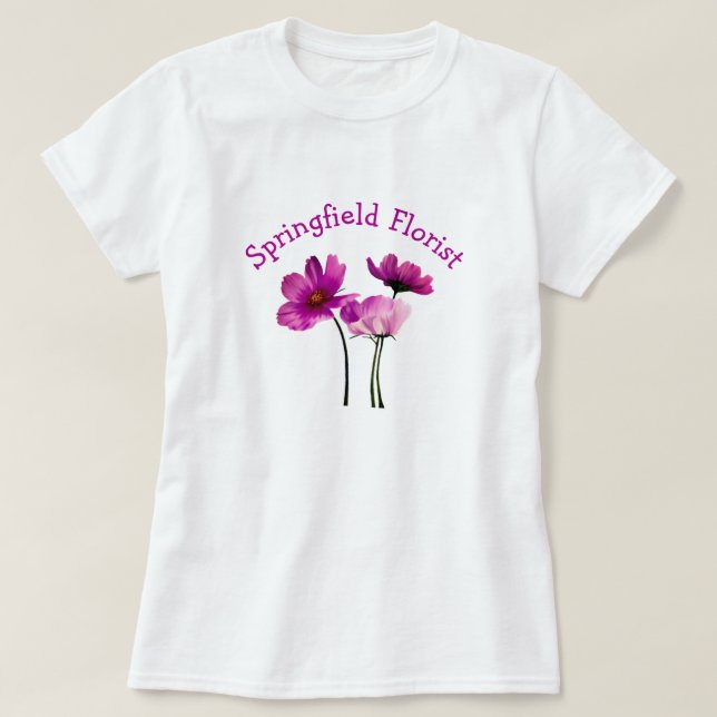 Flor de camisetas de las mujeres (Diseño del anverso)