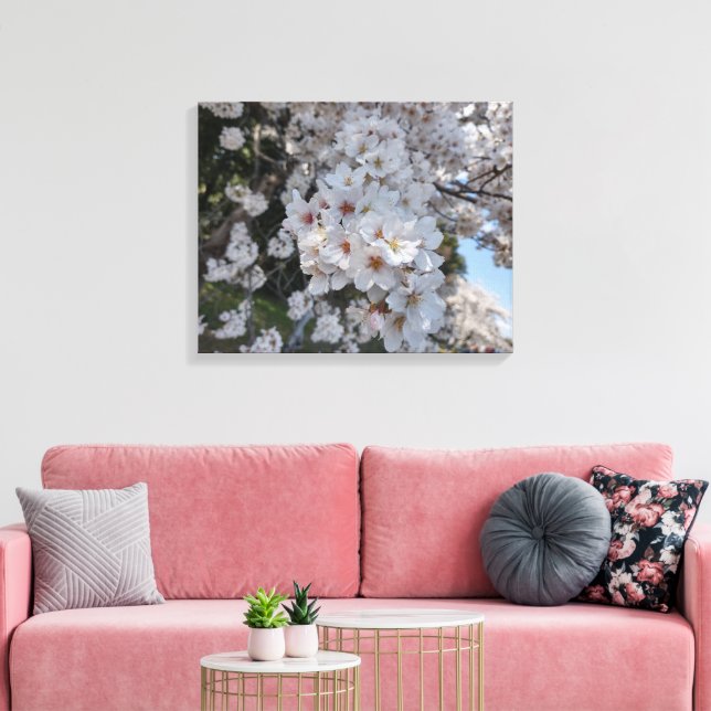 FLOR DE CEREZO #2 SOBRE LIENZO  20 "x 16" (Insitu (Sala de estar))