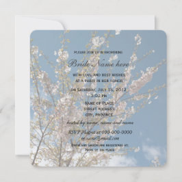 flor de cerezo en azul cielo, invitación a la duch