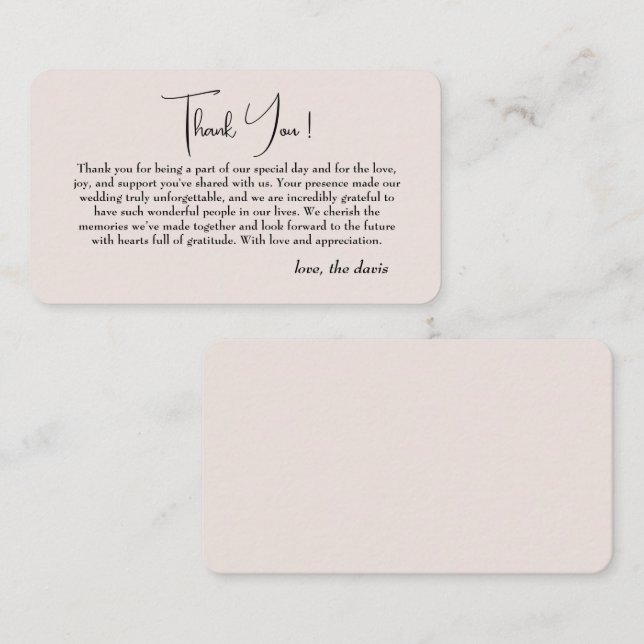 flor de cerezo japonés simple tarjeta de agradecim (Anverso / Reverso)