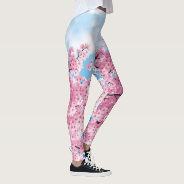 Flor de cerezo japonesa Leggings (Derecha)