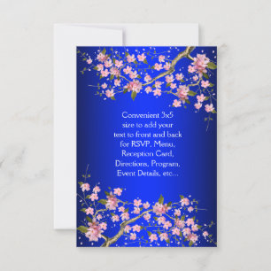 Flor de Cerezo Japonesa Rosa Azul Real RSVP