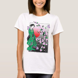 Flor de cerezo - Mariposa de Geisha 3 camiseta