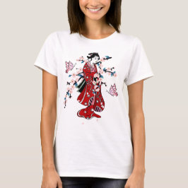 Flor de cerezo - Mariposa Geisha 2 camiseta