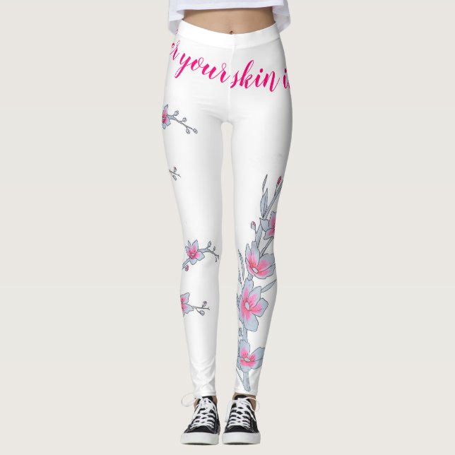 Flor de cerezo mujeres pantalones rosas (Anverso)