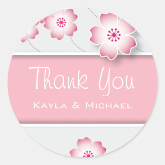 Flor De Cerezo Rosado Gracias Sellos