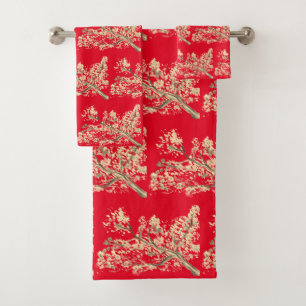 Flor de cerezo Sakura Floral rojo japonés blanco