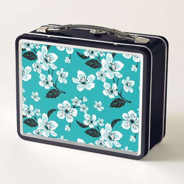 FLOR DE CEREZO - SAKURA (TURQUESA) (Reverso)