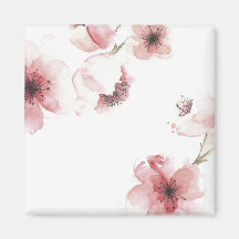 Flor de cerezo simple pero elegante | Imán