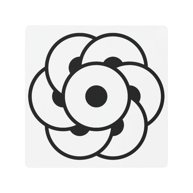 Flor de círculo de cultivo - Arte cósmico geométri (Anverso)