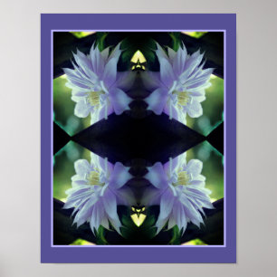 Flor de Clemátide Lavanda en Enrejado Arte de la N