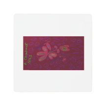 Flor de color brillante arte de pared Metalizado