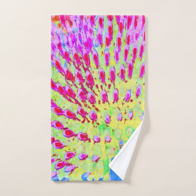 Flor de cono de arco iris multicolor (Toalla de mano)