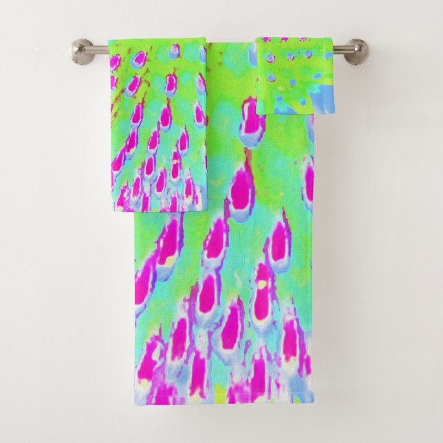 Flor de cono lima verde y púrpura (In situ)