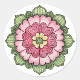 Flor de corazón - Pegatinas